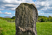 Großbritannien, Nord West Wales, Insel Anglesey, Bryn Celli Ddu, neolithisches Ganggrab bei Llanddaniel Fab, Schlangenstein