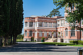 Famous Mukhrani Palace close to Georgian capital city Tbilisi in summer time