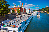 Donau-Ufer in Passau, Bayern, Deutschland
