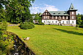 Vila Vlasta in the spa town of Karlova Studánka in the Jeseníky Mountains in Moravian Silesia in the Czech Republic