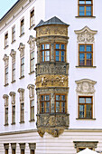 Hauenschildův dům with bay window on Dolní náměstí in Olomouc in Moravia in the Czech Republic