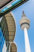 Fernsehturm und Messehallen, St. Pauli, Hamburg, Deutschland