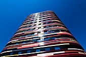Colorful high-rise office building, Wilhelmsburg, Hamburg, Germany