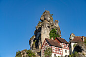 Tüchersfeld in der Fränkischen Schweiz, Stadt Pottenstein, Bayern, Deutschland  