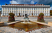 Fountain Ansbacchantin in front of the Residenz in Ansbach, Bavaria, Germany