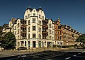 Wilhelminian style residential buildings in the Kaßberg district of Chemnitz, Chemnitz, Saxony, Germany