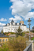 Aussicht auf Schloss Wildeck in Zschopau, Sachsen, Deutschland 