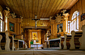 Interior of the Old Village Church (Stary Kościół parafialny) in Zakopane in the High Tatras in Poland