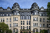 Stefan Heym Haus, prächtige Jugendstil Bauten im Kaßberg Viertel, Chemnitz, Sachsen, Deutschland, Europa