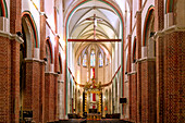 Interior of the Cathedral of the Assumption and St. Adalbert (Gniezno Cathedral; Archcathedral of Gniezno; Primate's Basilica of the Assumption of Our Lady; Bazylika archikatedralna Wniebowzięcia NMP) in Gniezno (Gniezno) in Wielkopolska Voivodeship of Poland