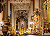 Innenraum der Marienkirche (Kościół Wniebowzięcia Najświętszej Marii Panny) in Toruń (Thorn, Torun) in der Wojewodschaft Kujawsko-Pomorskie in Polen