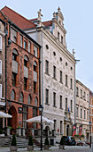 Żeglarska Street (Zeglarska) and Dąmbski Palace (Dambski Palast, Dambskich Palace, Palac Dąmbskich) in Toruń (Thorn, Torun) in Kujawsko-Pomorskie Voivodeship of Poland