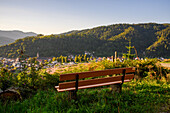 Oppenau in the summer evening light, Oppenau, Renchtal, Baden-Württemberg, Germany