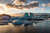 Chunks of ice in Jökulsárlón Lagoon, Iceland