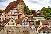 Half-timbered houses of the old town in Schwäbisch Hall, Baden-Württemberg, Germany