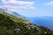 Brela village, Makarska Riviera landscape, Dalmatia, Croatia
