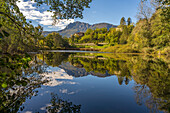 The lake Lago Costa in Valsugana, Trentino, Italy, Europe