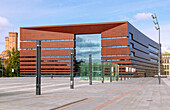 Freedom Square (Plac Wolności, Plac Wolnosci), National Music Forum (Narodowe Forum Muzyki) and Towers of the Regional Court (Sąd Okręgowy), in Wrocław (Wroclaw, Breslau) in Dolnośląskie Voivodeship of Poland