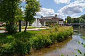 Kurpark und Rosengarten im Staatsbad Bad Kissingen, Unterfranken, Franken, Bayern, Deutschland