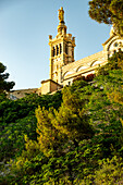 Die Basilika Notre-Dame-de-la-Garde von Marseille, Frankreich.