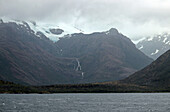 Chile; Südchile; Region Magallanes; Gebirge der südlichen Cordillera Patagonica; Canal Union; Blick auf die Ausläufer der Gletscher des Campo de Hielo Sur
