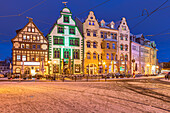 Christmas market on the cathedral square in Erfurt, Thuringia, Germany