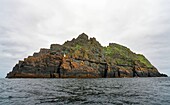 Ireland, County Kerry, Skellig Michael Island, view from the south of the Lower Lighthouse
