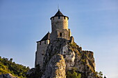 Tower of the Golubac Fortress in the Iron Gates gorge of the Danube, Golubac, Braničevo, Serbia, Europe