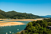 Strand und Küste, Playa de San Antonio, Mundaka, Urdaibai Biosphären Reservat, bei Bilbao, Provinz Bizkaia, Baskenland, Nordspanien, Spanien