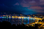 Panorama, view from Monte Igueldo, San Sebastian, Donostia, Basque Country, Northern Spain, Biscay, Spain