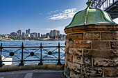Sydney Harbor Bridge from alongside Sydney Harbor