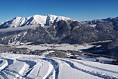 in the Christlum ski area near Achenkirch, Achensee, winter in Tyrol, Austria