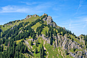 View to Branderschrofen, Ammergau Alps, Schwangau, Swabia, Alps, Pre-Alps, Bavarian Alps, Allgäu, Swabia, Upper Swabia, Northern Limestone Alps, Bavaria, Germany