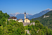 View of Cibiana di Cadore, Province of Belluno Alto Adige, South Tyrol, Alps, Dolomites, Veneto, Veneto, Italy