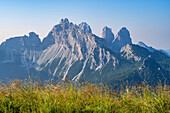 View from Monte Rite to the Bosconero group, Belluno Province, Alto Adige, South Tyrol, Alps, Dolomites, Veneto, Veneto, Italy