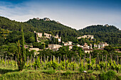 Picturesque mountain village, Gigondas, Dentelles de Montmirail, Vaucluse department, Provence, Provence-Alpes-Côte dAzur, France