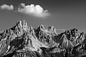 Bischofsmütze und Gosaukamm, vom Rötelstein, Dachstein, Salzburg, Österreich