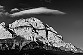 Wolke über dem Monte Cristallo, Dolomiten, UNESCO Weltnaturerbe, Venetien, Italien 