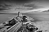 Path leads towards the Phare du Petit Minou lighthouse, Minou, Plouzane, Brittany, France