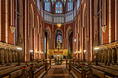  Interior of the Doberan Minster in Bad Doberan, Mecklenburg-Western Pomerania, Germany\n\n 