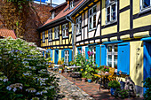  Backyard at St. John&#39;s Monastery, Stralsund, Baltic Sea coast, Mecklenburg-Western Pomerania, Germany 