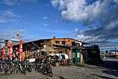  Stralsund harbor pub at the Golden Anchor, Stralsund, Baltic Sea coast, Mecklenburg Western Pomerania Germany 