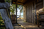  Surf hostel with tiki bar, pizzeria, tree house and tiny house, Ummanz, Rügen, Baltic Sea coast, Mecklenburg Western Pomerania, Germany 