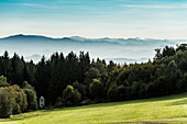  View of the Rhine Valley and the Swiss Jura, Rickenbach, Hotzenwald, Southern Black Forest, Black Forest, Baden-Württemberg, Germany 