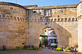  The iron gate in the historic city wall of Freinsheim, Rhineland-Palatinate, Germany 