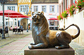  The Bavarian lion in front of the town hall of Neustadt an der Weinstrasse, Rhineland-Palatinate, Germany 
