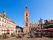 Der Marktplatz in Neustadt an der Weinstraße, Rheinland-Pfalz, Deutschland