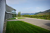  New cellar building of the FX Pichler winery in Oberloiben near Dürnstein, UNESCO World Heritage Site &quot;Wachau Cultural Landscape&quot;, Lower Austria, Austria, Europe 