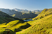  Seealpsee, Hintere Seealpe, Allgäu Alps, Allgäu, Bavaria, Germany 