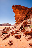 Wüstenlandschaft in Wadi Rum, Jordanien